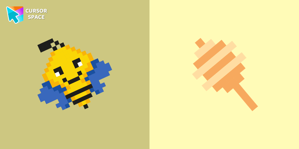 Bee Pixel cursor cursor pack